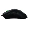 A black gaming mouse with green accents, shown from the side against a white background. Produktbild-Vorschau