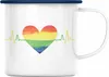 Trendation - Regenbogen Emaille Tasse Geschenk LGBT Schwule Produktbild-Vorschau 1