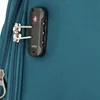 A close-up of a TSA lock on a teal suitcase. Podgląd zdjęcia produktu