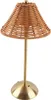 Bezdrôtová stolová lampa Boho Rattan Dobíjateľná Náhľad obrázku produktu 3