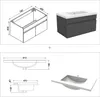 80cm Mineralguss Waschtisch mit Unterschrank Badmöbel Set Produktbild-Vorschau 6