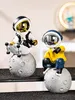 Gilde Figur, Astronaut, "Apollo", Kunstharz, gelb, grau, Produktbild-Vorschau 2