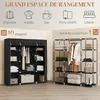 HOMCOM Armoire de rangement penderie en tissu, armoire Voir les images du produit 3