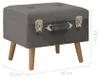 vidaXL Stolička s úložným priestorom 40 cm Grey Velvet Náhľad obrázku produktu 7