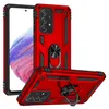 A red phone case with a ring holder is shown from two angles against a white background. Produktbild-Vorschau