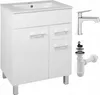 Stamar Badmöbel Komplett-Set Weiß Hochglanz 60 cm mit Produktbild-Vorschau 1