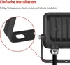 LED reflektor GLARO 10W, schwarz, IP65, 1000 lm, neutralweiß Podgląd zdjęcia produktu