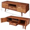 WOHNLING HiFi Lowboard Sheesham Massivholz Landhaus TV Produktbild-Vorschau 3