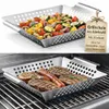 Grillschale Edelstahl 34x30x6 cm – Grillkorb für Gemüse & Produktbild-Vorschau 1