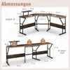 Diagrams showing the dimensions of a corner desk and a long desk, with weight indicators for load capacity. Anteprima dell’immagine prodotto