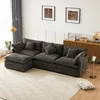 Merax Ecksofa mit Schlaffunktion, L-Form 3-Sitzer-Sofa mit Produktbild-Vorschau 3