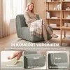 HOMCOM Fauteuil, draaibare loungestoel met chenille-look, Productafbeelding-voorbeeld 4