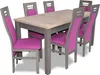 Esstisch Tisch Holz Esszimmer Garnitur 6x Stuhl Set Stühle Produktbild-Vorschau 1
