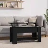 vidaXL Konferenční stolek černý 101x49x52 cm Materiál dřevo Náhled obrázku produktu 2