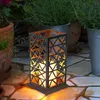 2x LED Solarleuchte, Feuereffekt, rost-grün, H 27 cm Produktbild-Vorschau 3