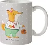 Mr. & Mrs. Panda Becher Basketballtrainerin Herz - Grau Produktbild-Vorschau 1