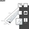 Dalsys 5x Fliesenschiene 2,5m x 8mm Eckprofil Quadratprofil Produktbild-Vorschau 2