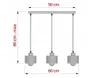 A diagram showing the dimensions of a pendant light fixture. Produktbild-Vorschau