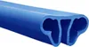 A close-up, angled view of a blue plastic profile, likely a pool edge or track, showing its cross-section. Produktbild-Vorschau