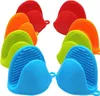 4 Paar Silikon-Kochgriffe Ofenhandschuhe Topflappen für Produktbild-Vorschau 1