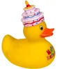 Happy Birthday Badeend met Verjaardagstaart Productafbeelding-voorbeeld 1