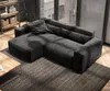 DELIFE Ecksofa Sirpio 230x155 cm Mikrofaser Schwarz Produktbild-Vorschau 4
