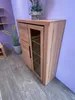 Vitrine Highboard Brest Kernbuche geölt Teilmassiv Höhe Produktbild-Vorschau 4