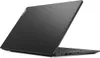 A black Lenovo laptop is shown from a diagonal rear angle, with the lid open. Produktbild-Vorschau
