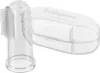 A clear, studio shot of a baby finger toothbrush and its transparent case. Náhled obrázku produktu