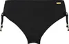 A studio shot of a black bikini bottom.
