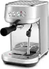 A silver espresso machine with black accents. Produktbild-Vorschau