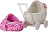 Lili Puppenwagen aus Weide mit Besatz in Pink 48X28 H26/47 Produktbild-Vorschau 9