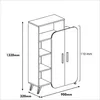 A line drawing of a bookshelf with dimensions indicated. Náhled obrázku produktu