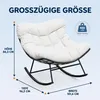 Papasan Schaukelsessel Outdoor mit dickem Kissen & Ottomane Produktbild-Vorschau 4