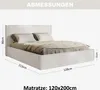 MOTIVENA Boho Polsterbett 120x200 mit Bettkasten, Holz Produktbild-Vorschau 7