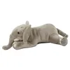 A plush toy elephant lying on its side against a white background. Produktbild-Vorschau