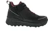 A black boot with burgundy accents is shown against a white background. Produktbild-Vorschau