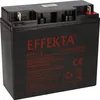 A black battery with red text and symbols. Produktbild-Vorschau