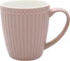 A close-up studio shot of a pink mug. Produktbild-Vorschau