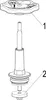 An exploded view diagram of a valve component. Produktbild-Vorschau