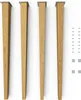4x sossai Holzfüße eckig - gerade Ausführung 71cm Eiche Produktbild-Vorschau 1