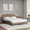 vidaXL Bett mit Matratze "Dover" Cappuccino-Braun 140x190 Produktbild-Vorschau 3