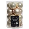Christbaum-Mini-Kugeln Pearl beige Ø 3,5 cm aus Glas - 16er Produktbild-Vorschau 3