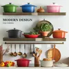 Overmont Gusseisen Bräter 28cm - Emaille Schmortopf mit Produktbild-Vorschau 4