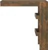 A corner view of a wall-mounted bar table with shelves. Náhľad obrázku produktu