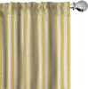 A close-up view of a striped curtain hanging from a curtain rod. Anteprima dell’immagine prodotto