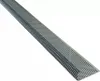 A long, perforated metal strip, likely a gutter guard or similar construction material, is shown against a white background. Produktbild-Vorschau