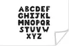 MuchoWow® Poster Illustration des Alphabets in schwarzen Produktbild-Vorschau 1