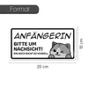 younikat Auto-Magnet-Schild Anfängerin Katze I 20 x 10 cm I Produktbild-Vorschau 2