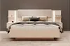 Bett Doppelbett Dast 160x200cm beige mit LED-Beleuchtung Produktbild-Vorschau 1